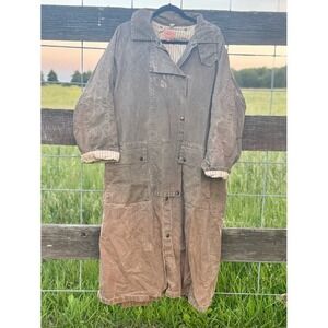 Vintage Hand Painted Floral Unisex Duster Coat The Australian Outback Collection